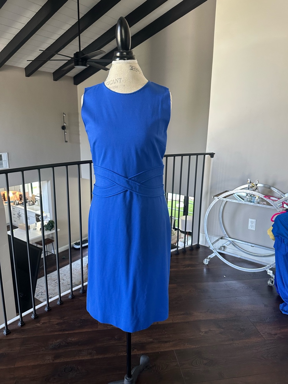 Diane Von Furstenberg Sleeveless Cobalt Blue Sheath Dress